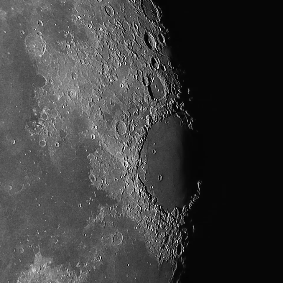Mare Crisium (Sea of Storms): astrophotograph by Pete Lawrence