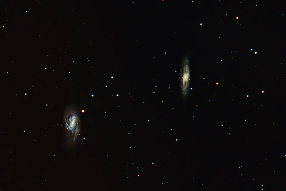 Messier 65 & Messier 66: astrophotograph by Pete Lawrence