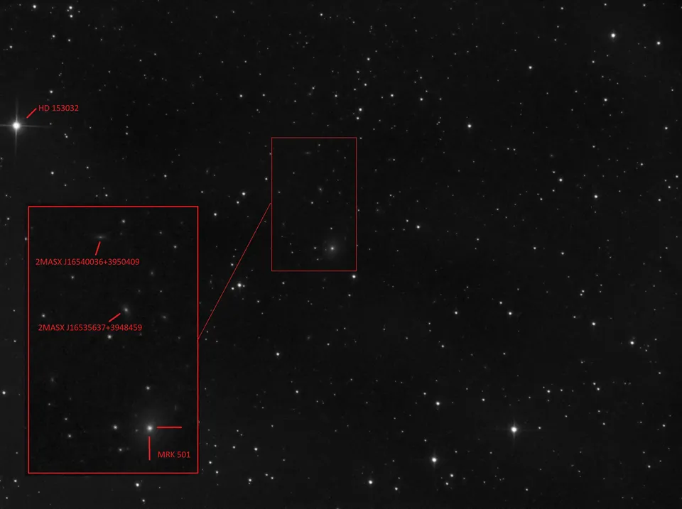 MRK 501 (Quasar): astrophotograph by Pete Lawrence
