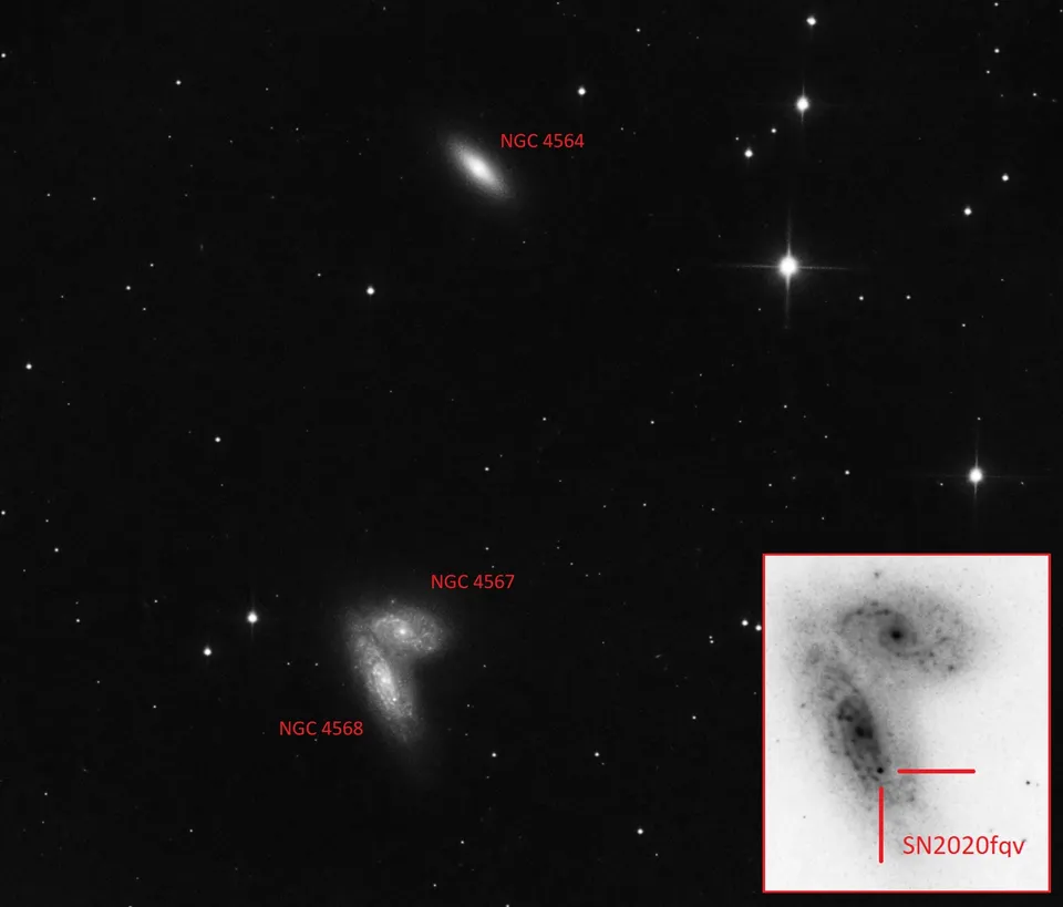 SN2020fqv: astrophotograph by Pete Lawrence
