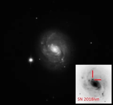 Supernova SN 2018ivc: astrophotograph by Pete Lawrence