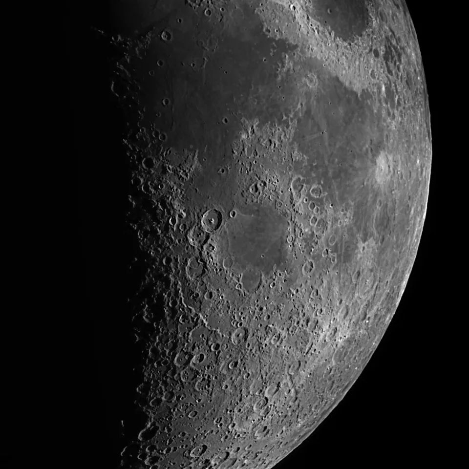 The Moon (37% Illumination): astrophotograph by Pete Lawrence