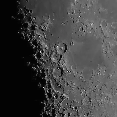 Theophilus, Cyrillus & Catharina: astrophotograph by Pete Lawrence